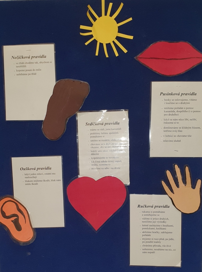 Růžovka Pravidla chování v MŠ